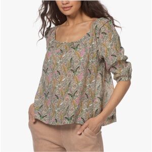 ba&sh Jerry Top Floral Print Reversible Vintage Inspired small